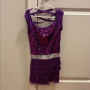 Weissman Purple and Silver Sequin Kids Costume